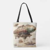 Vintager Steampunk Zeppelin (4) Tasche (Rückseite)