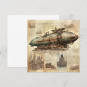 Vintager Steampunk Zeppelin (5) (Vorne/Hinten)