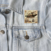 Vintager Steampunk Zeppelin (5) Button (Beispiel)
