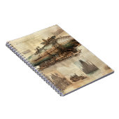 Vintager Steampunk Zeppelin (5) Notizblock (Rechte Seite)