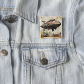 Vintager Steampunk Zeppelin (6) Button (Beispiel)