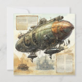 Vintager Steampunk Zeppelin (8) (Vorderseite)