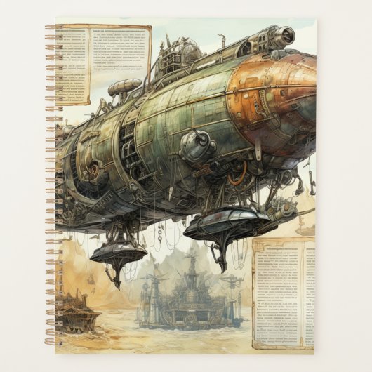 Vintager Steampunk Zeppelin (8) Planer (Vorderseite)