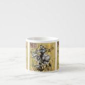 Vintager Steampunkpirat Espressotasse (Vorderseite)