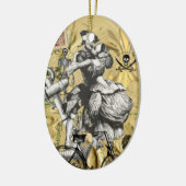 Vintager Steampunkpirat Keramikornament (Links)