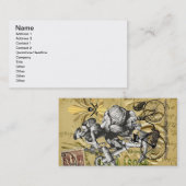 Vintager Steampunkpirat Visitenkarte (Vorne/Hinten)