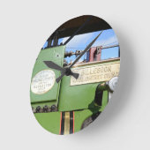 Vintager Steamroller Runde Wanduhr (Winkel)