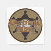 Vintager Stellvertreter von Sheriff Serviette (Vorderseite)