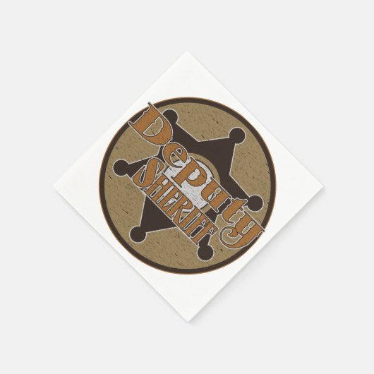 Vintager Stellvertreter von Sheriff Serviette (Ecke)