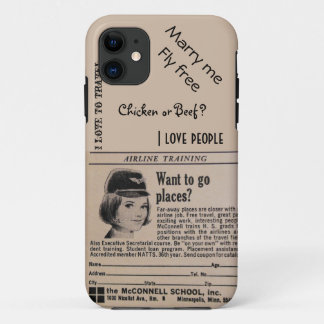 Vintager Stewardess-Fluglinien-Flugbegleiter Case-Mate iPhone Hülle