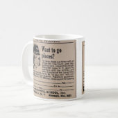 Vintager Stewardess Kaffeetasse (Vorderseite Links)