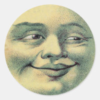 Vintager Sticker für den Mann am Mond