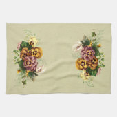 Vintager Stiefmütterchen-Blumenstrauß Küchentuch (Horizontal)