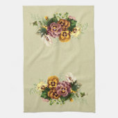 Vintager Stiefmütterchen-Blumenstrauß Küchentuch (Vertikal)