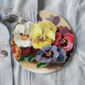 Vintager Stiefmütterchen-Knopf Button (Beispiel)