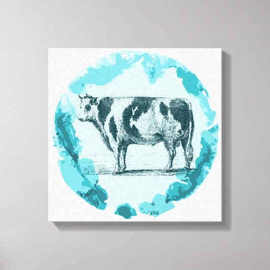 Vintager Stier Leinwanddruck (Vorderseite)