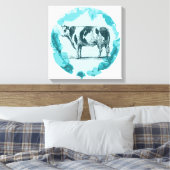 Vintager Stier Leinwanddruck (Insitu (Schlafzimmer))
