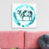 Vintager Stier Leinwanddruck (Insitu (Wohnzimmer))