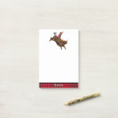 Vintager Stier Post-it Klebezettel (Auf Schreibtisch)