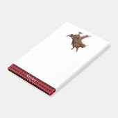 Vintager Stier Post-it Klebezettel (angewinkelt)