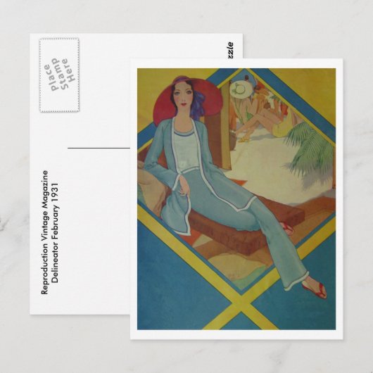 Vintager Stil 1931 Postkarte (Vorne/Hinten)