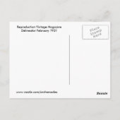 Vintager Stil 1931 Postkarte (Rückseite)