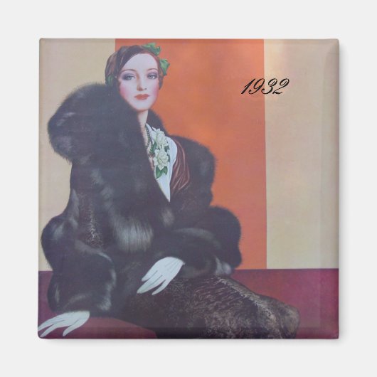 Vintager Stil 1932 Magnet (Vorne)