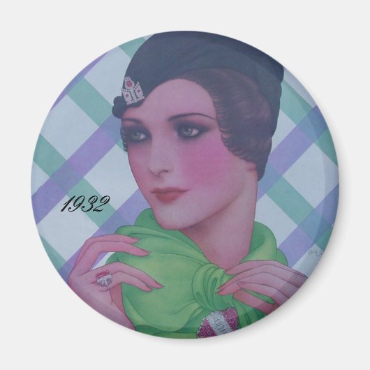 Vintager Stil 1932 Magnet (Vorne)