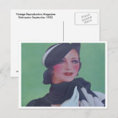 Vintager Stil 1932 Postkarte (Vorne/Hinten)