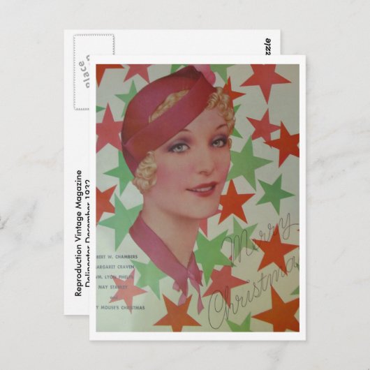 Vintager Stil 1932 Postkarte (Vorne/Hinten)