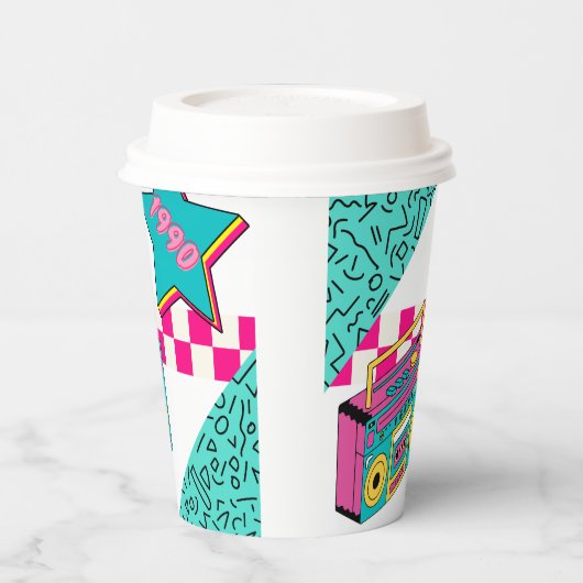 Vintager Stil 1990 Stereo Pappbecher (Links)