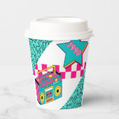 Vintager Stil 1990 Stereo Pappbecher (Vorderseite)