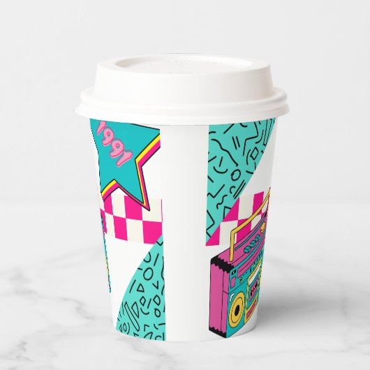 Vintager Stil 1991 Stereo Pappbecher (Links)