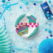 Vintager Stil 1991 Stereo Pappteller (Party)