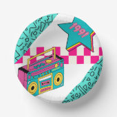 Vintager Stil 1991 Stereo Pappteller (Vorderseite)