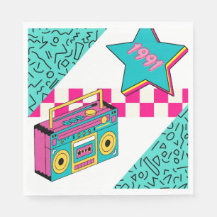 Vintager Stil 1991 Stereo Serviette