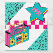 Vintager Stil 1991 Stereo Weinetikett (Einzelnes Label)