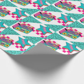 Vintager Stil 1994 Stereo Geschenkpapier (Ecke)