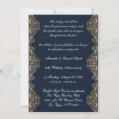 Vintager Stil 50. Hochzeitstag Einladung (Rückseite)