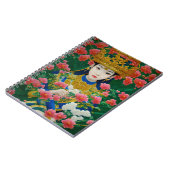 Vintager Stil Abstraktes Asiatisches Mädchen mit B Notizblock (Linke Seite)