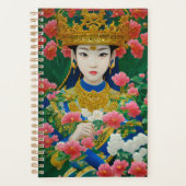 Vintager Stil Abstraktes Asiatisches Mädchen mit B Planer (Vorderseite)