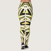 Vintager Stil abstraktes trendiges Design Leggings (Rückseite)