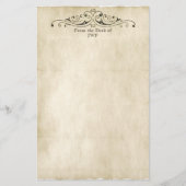 Vintager Stil Altes Pergament Personalisiert Monog Briefpapier (Vorderseite)