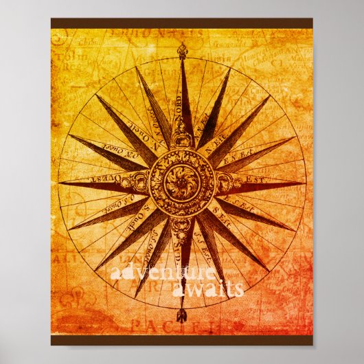 Vintager Stil Anführungskarte Poster (Vorne)