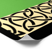 Vintager Stil Apple Green angepasste Wandkunst Poster (Ecke)