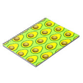 Vintager Stil Avocado Zeichne Muster Notizblock (Linke Seite)