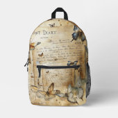 Vintager Stil Bedruckter Rucksack (Vorderseite)