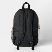 Vintager Stil Bedruckter Rucksack (Rückseite)