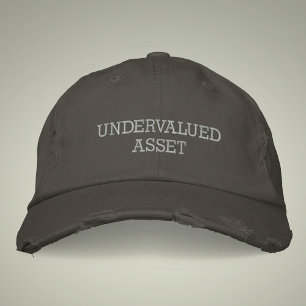 Vintager Stil bei unterbewerteten Vermögenswerten Bestickte Baseballkappe