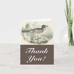 Vintager Stil, Bird, "Danke!" Karte